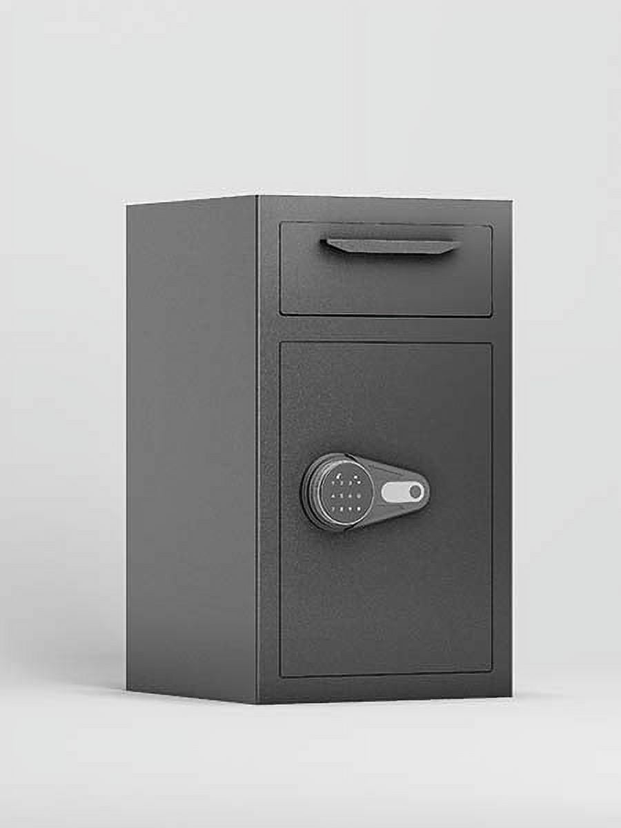 Digital Security Drop Safe with Deposit Slot - Electronic Combination Lock, Anti-Fishing Baffle, for Cash, Documents, Business, Home