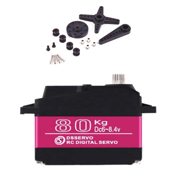 Digital Servo 80kg Metal Gear 180 High Torque Digital Servo Waterproof Replacements for 1/5 RC Car