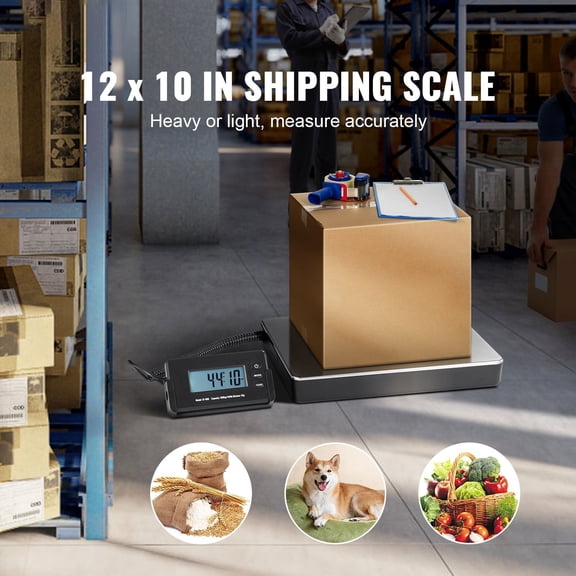 Digital Shipping Scale,440 lbsx1.7 oz. Heavy Duty Postal Scale with Timer,Tare Function,HD LCD Screen Portable Package Scale for Luggage,Home,Post Office,AC/DC Powered,FCC Listed
