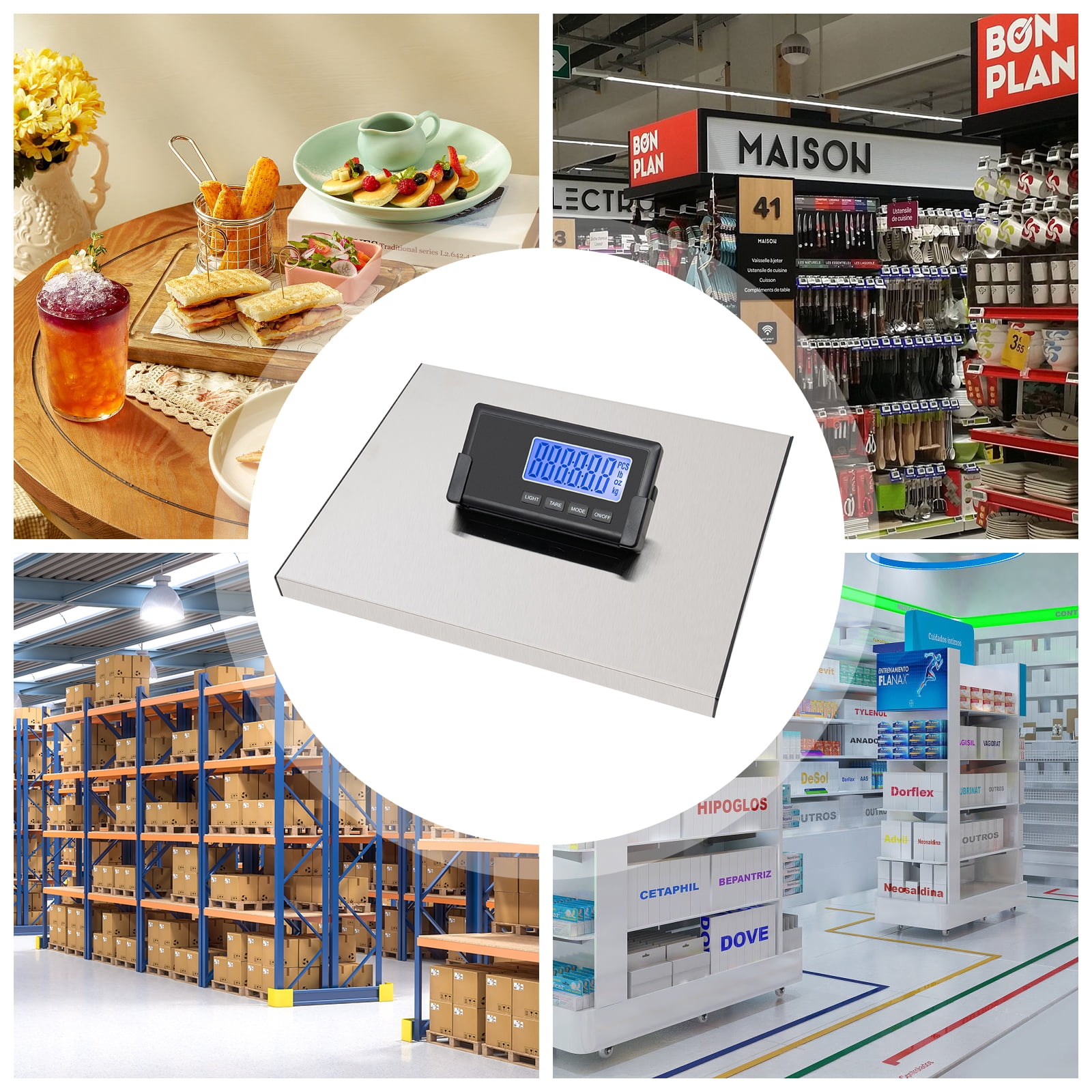 Digital Shipping Scale, Lightweight Scale for Packages, Cordless Separated Electronic Scale