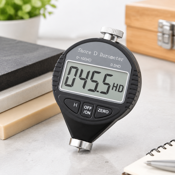 Digital Shore D Durometer Hardness Tester, 0-100HD Range, For Ultra-hard Thermal Plastic, Rubber, Fiber Glass