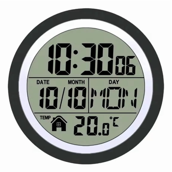 Digital Shower Clock Easy to Use Modern Easy to Read Digital Bathroom Waterproof Wall Clock for Kitchen Living Room