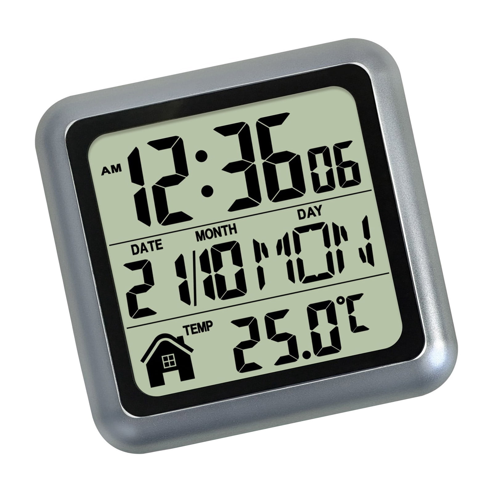 Digital Shower Clock Indoor or Outdoor Temperature Date Week Display ...