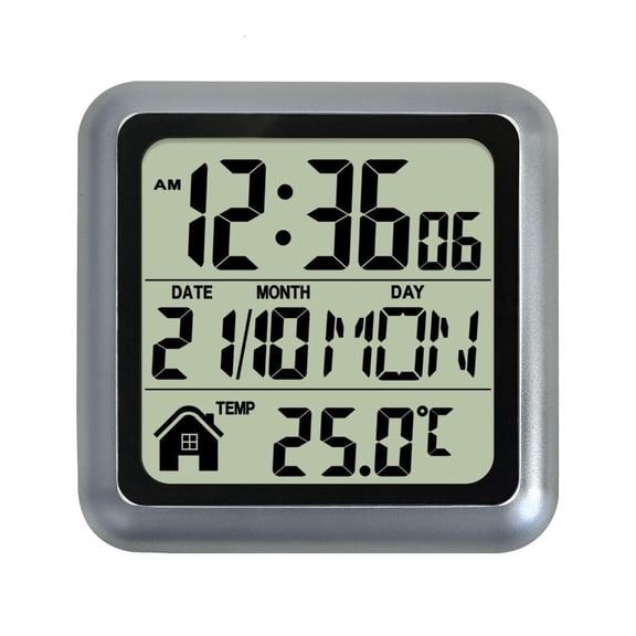 Digital Shower Clock Indoor or Outdoor Temperature Date Week Display Waterproof
