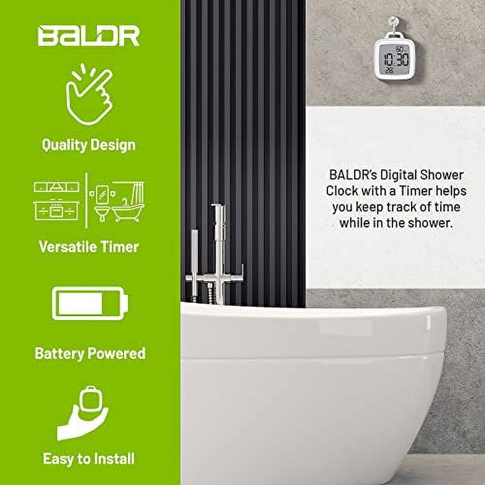 Digital Shower Clock With Timer Waterproof Shower Timer For Kids And