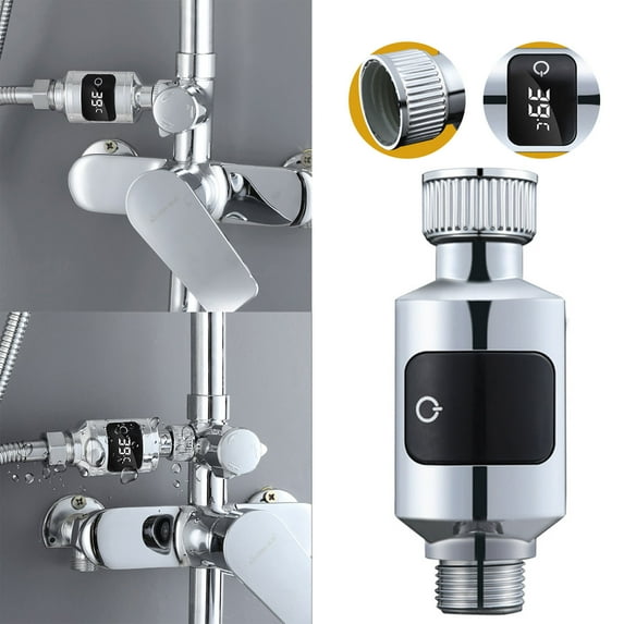 Digital Shower with LED Display Accurate Bath Water Temperature for Home Bathroom