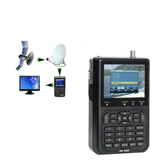 Digital Signal Finder WS-6906 3.5inch LCD Screen DVB-S FTA Receptor For QPSK Satellite Signal Meter Finder WS 6906 ,Easy to Use