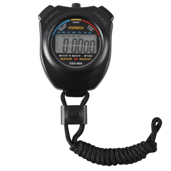 Digital Silent Stopwatch – Simple Timer for Running, Swimming, Racing, Jump Rope, and More – Large Display, Lightweight, Water-Resistant, with Lanyard