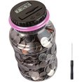 thumbnail image 1 of Digital Smart Coin Bank with Auto Counter & LCD Display,Transparent Savings Jar for All U.S. Coins (Dollars/Half-Dollars), Kids Money Jar（Pink）, 1 of 6
