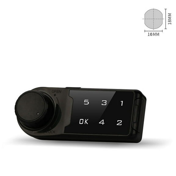 Digital Smart Electronic Password Door Lock Touch Screen Black for Cabinet Drawer File Security Anti-Theft PC Alloy Keyless Entry