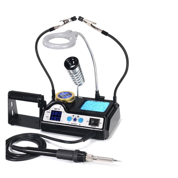 Digital Soldering Station Kit, Helping Hands & Magnifier Lamp Solder Set