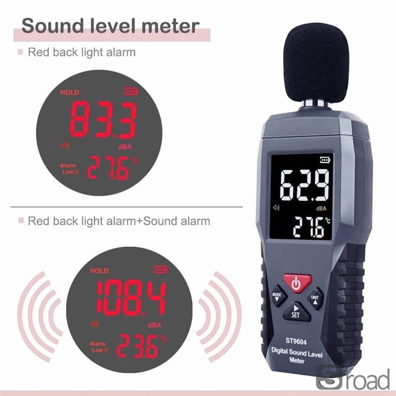 Digital Sound Level Meter, 30-130 DB Noise Decibel Meter Detector With ...