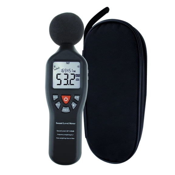 Digital Sound Level Meter 30-130dB Range Noise Decibel Meter for Home and Office With Data Record Function CD LCD Display ,Feature Packed