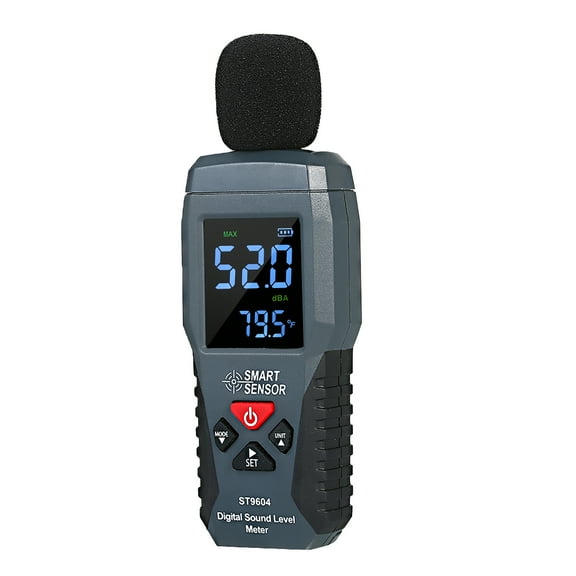 Digital Sound Level Meter 30 to 130 dBA Noise Measuring Instrument Decibel Tester LCD Display Handheld