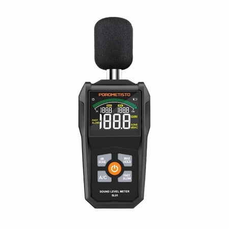 Digital Sound Level Meter, High Sensitivity Multipurpose Audio Noise Meter, Handheld Meter, 30~130dB with LCD Display A/C Weighted, Audio Measuring Decibel Monitor, Acoustic Measurement Instrument