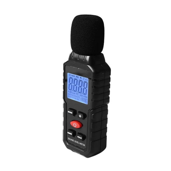 Digital Sound Level Meter LCD Display Backlit Screen Noise Decibel Portable SPL Meter 30-130dB ,Feature Packed