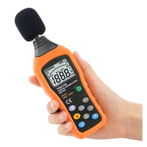 Digital Sound Level Meter Noise Tester Sound Detector High Precision Decible Monitor 30-130dBA Audio Measuring Instrument Alarm ,Easy to Operate
