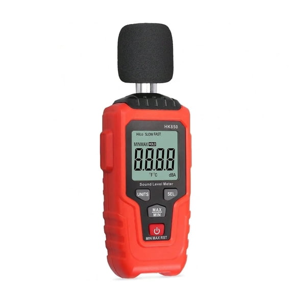 Digital Sound Level Meter Range 35-135dB(A) Decibel Meter Noise Volume Measuring with LCD Backlight,Batteries for Engineering
