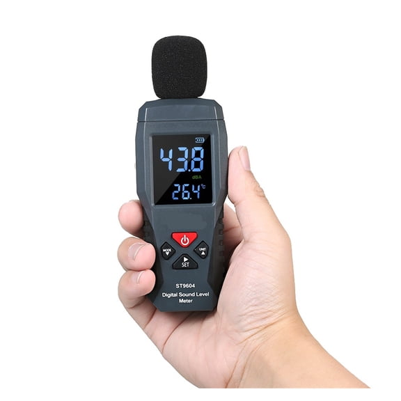Digital Sound Level Meter With Temperature Measurement Function Sponge Ball 30-130 dB Decibel Meter Mini Sonometer Noise Meter