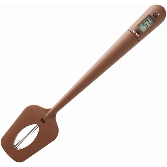 Digital Spatula Thermometer for Candy & Chocolate, Instant Read Cooking Probe, Brown