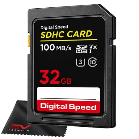 Digital Speed 32GB Premium High Speed SDXC Flash Memory Card SV Premium Kit