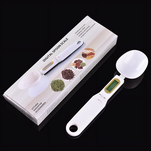 Digital Spoon Scale High Precision 500G/0.01G Measuring Spoon with LCD Display for Formula Coffee Tea Flour Spices Liquid Ingredient (White)