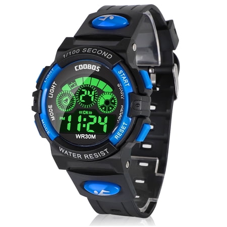 Digital Sport Watch, EEEkit Waterproof Colorful LED Backlit Display Wristwatch Gift