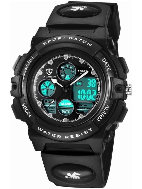 Digital Watch for Age 5-12, Waterproof Outdoor Sport Watches Analog Wrist Watches with Alarm Stopwatch for Age 5-12 Christmas Birthday Gift