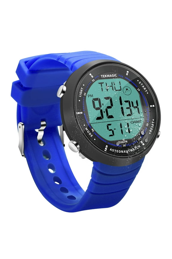 Digital Sports Wrist Watch 100m Waterproof with Alarm Clock, Stopwatch, Chronograph, Timer, Calendar, Dual Time Zone
