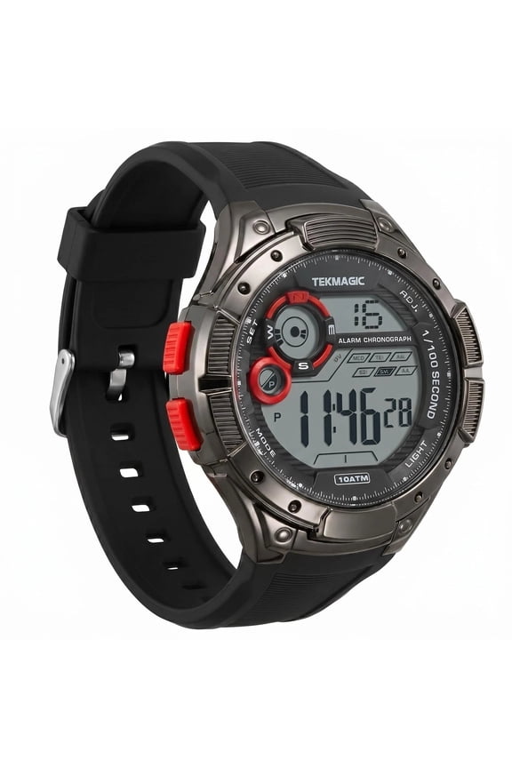 Digital Sports Wristwatch 10 ATM 330ft Waterproof Suitable for Swimming and Diving with Alarm Clock, Stopwatch, Timer, Calendar, Dual Time Functions