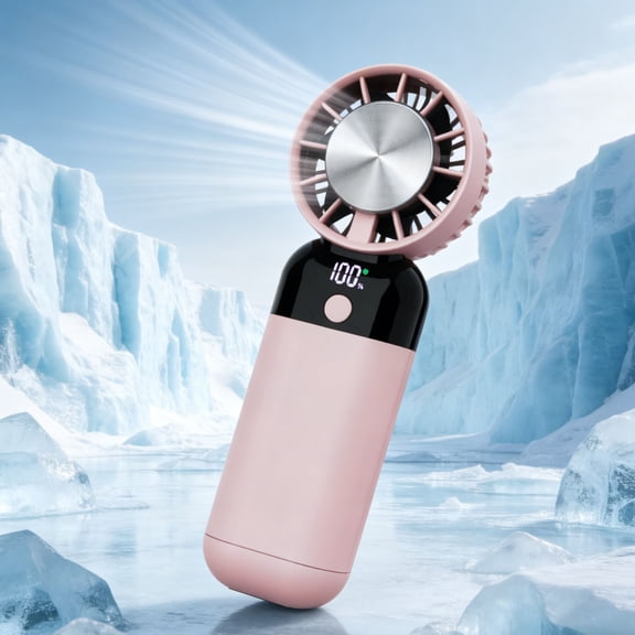 Digital Standable Mini Hand, Pink Usb Outdoor Three-Speed, Travel Daily For Daily Use Essential, Turbine Rechargeable For Daily Use, Summer Heat Relief Stand And Cool