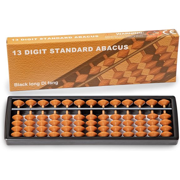 Digital Standard Abacus-20 cm-Professional 13-Column Soroban Calculator (Functional and Educational Tool)