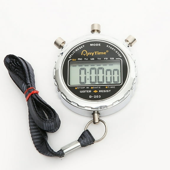 Digital Stopwatch, Handheld Large LCD Display, Waterproof Daily Alarm, 1/100 Second Precision Timer for Football, Sports, Training