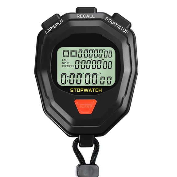 Digital Stopwatch Timer Professional Handheld Chronograph Stop Watch with Lanyard Outdoor Training Timer Large Display