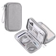 thumbnail image 1 of Digital Storage Bag, Double-Layered Gray Travel Carry Case For Tech Accessories, Fits Headphones Chargers Cables And Small Electronic Devices, 1 of 8