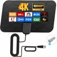 thumbnail image 1 of USTOP  Digital TV Antenna  with 360° Signal Booster Long 1000+ Miles Reception Support 4K 1080p Smart Television with 10ft Coaxial HDTV Cable  for  for free channels Local Channels, 1 of 8