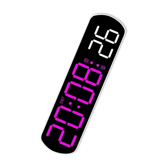 Digital Table Clock with Jump Second Temperature Reading 2 Alarms Timer Voice Control LED Alarm Clock for Home or Office