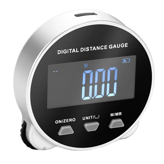 Digital Tape Measure, LCD Display Measuring Tape 656.2ft Long Distance Electronic Rolling Ruler with Type-C Charging, Rechargeable Digital Measuring Tool for Flat Curved Circular Diameter