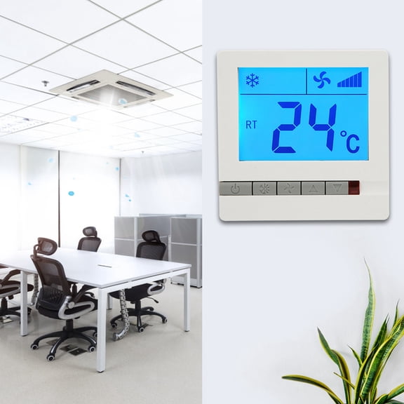 Digital Temp Controller W/ LCD Display, Accurate Easy To Use For HVAC Systems