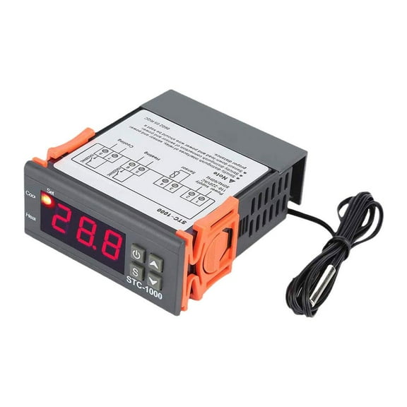 Digital Temperature Controller Thermoregulator with Cooling and Heating Modes for Domestic Freezers, Water Tanks, and Industrial Equipment