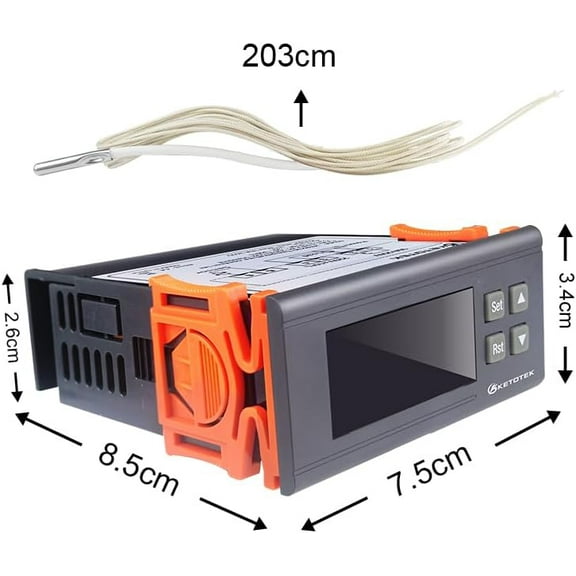 Digital Temperature Controller Thermostat Regulator 120VAC 30A Fahrenheit -22~572 Heating Cooling for Incubator Brooder Refrigerator