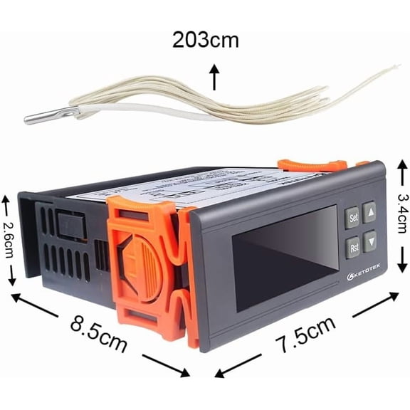 Digital Temperature Controller Thermostat Regulator 120VAC 30A Fahrenheit -22~572 Heating Cooling for Incubator Brooder Refrigerator