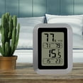 thumbnail image 1 of Digital Temperature and Humidity Sensor | Home Hydrothermograph Indoor Hygrometer | Compact Portable Baby Room Thermometer | Accurate Humidity Gauge | Silver | 9.6x7.6x2.3cm | 2 AAA Needed, 1 of 7