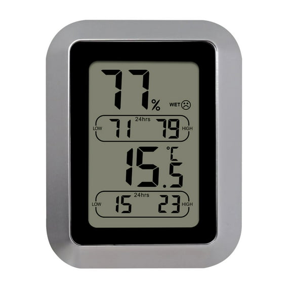 Digital Temperature and Humidity Monitor Indoor Hygrometer Thermometer for Baby Room Nursery or Home Compact Portable Sensor with LCD Display 1-Pack