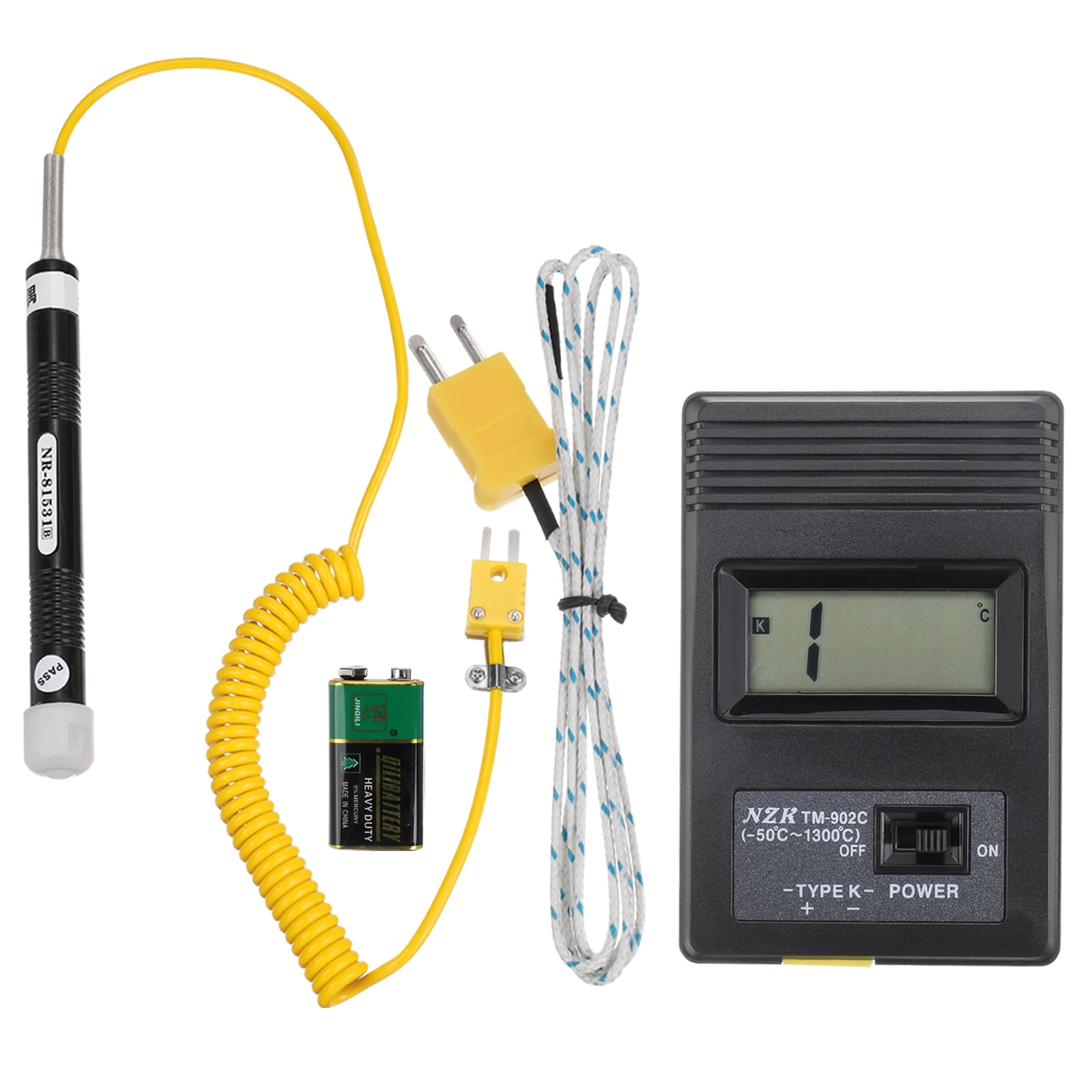 Digital Temperature Meter ? 902c ? 50 ~ + 300? K Type Thermometer Sensor LCD Industrial Temperature Probe