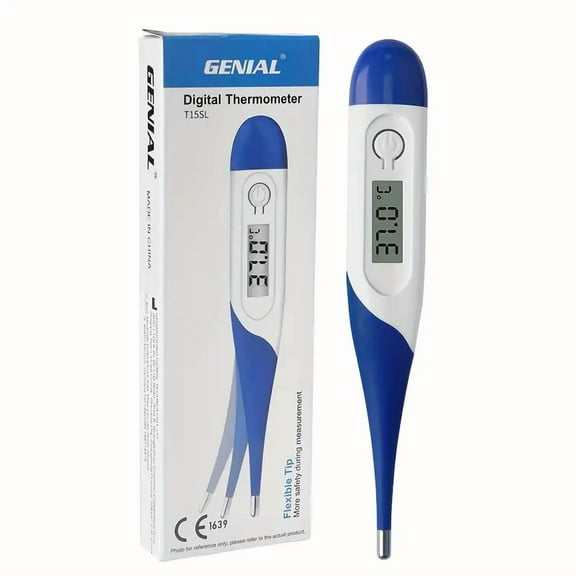 Digital Thermometer for Adults and Kids, Oral Thermometer for Fever Rectal Underarm Thermometer for Babies with Fever Alarm Medical Thermometer with C/F Switchable