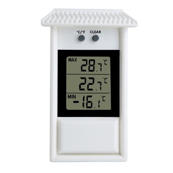 Digital Thermometer Display Max Min Greenhouse Garden Indoor Outdoor Wall Room