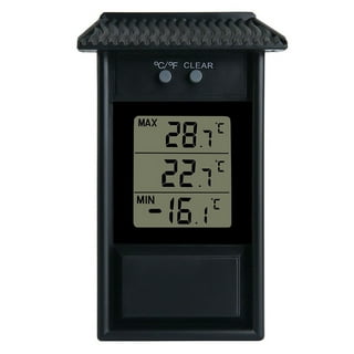  Digital Greenhouse Thermometer for Monitoring Maximum and  Minimum Temperatures - High Low Thermometer for Recording Max and Min  Temperatures Garage Greenhouse Accessories Indoor Outdoor : Patio, Lawn &  Garden