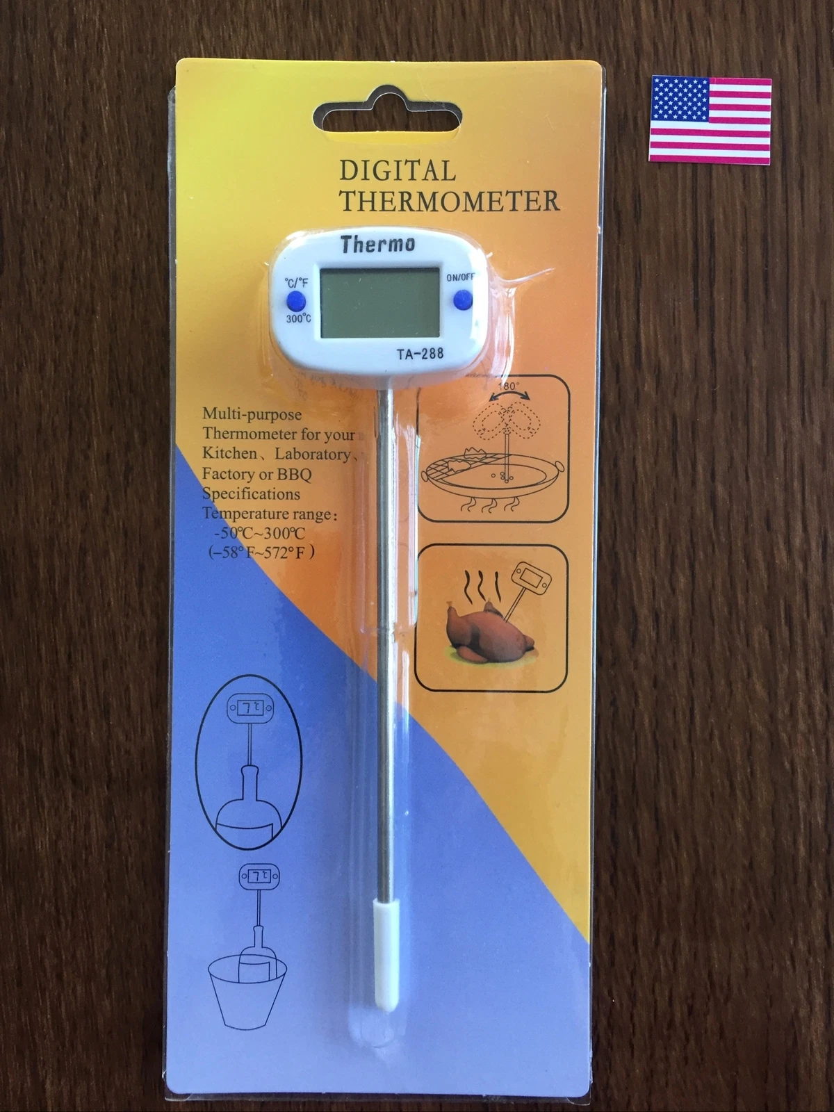 Digital Thermometer For Kitchen Laboratory Factory Bbq Turkey Milk Us Shipping