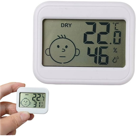 Digital Thermometer Hygrometer Indoor, Mini LCD Digital Thermometer Hygrometer, Accurate Room Thermomet-er and Humidity Gauge with Temperature Humidity Monitor for Greenhouse, Garden, Cellar (5Pcs)